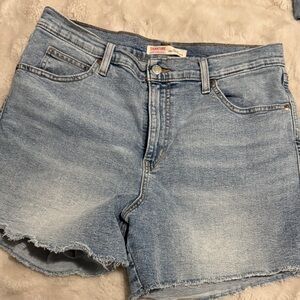 Women's Light Blue Denim Shorts signature by Levi’s